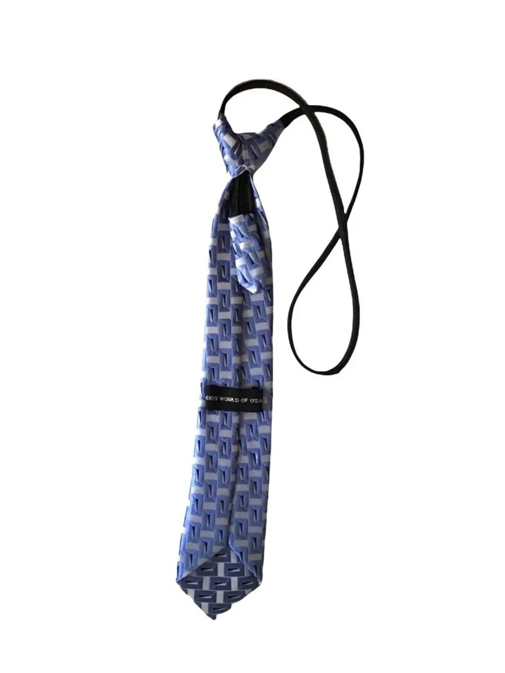 Toddler Boy  adjustable Tie Color Blue/ Grey
